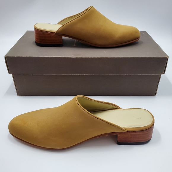 Nisolo Shoes - Nisolo Mariella Mule Sand Leather Stacked Heel